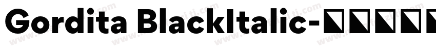 Gordita BlackItalic字体转换